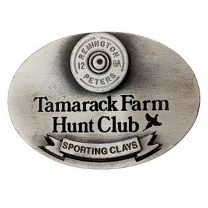 Tamarack Farm Hunt Club Belt Buckle Sporting Clays Remington Amenia NY New York